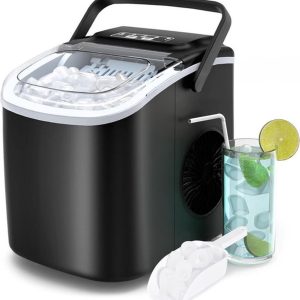 Luxe Ijsblokjesmachine - Crushed Ice - Zelfreinigend - Snelle Producte - Voor Horeca & Thuis - Eenvoudige Bediening - ABS - Zwart (8721122416174)